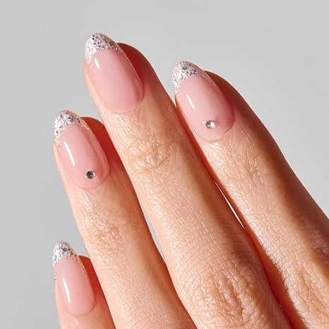 Gel Press On Nails | Lemon Chrome,Pure French,Mirror French | Mirror French | Salon-Quality, 100% Real Gel, No UV Lamp, No Glue, Non-Toxic | 3 Sizes, 24 Tips | Long Lasting press ons, K beauty nails