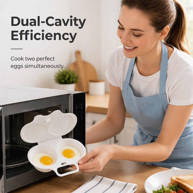 ⚡ 2026 BESTSELLER 🥳 Microwave Egg Poacher – Two-Egg Design, Non-Stick Surface & Easy to Clean. Uses Less Oil Than Frying – Stock Up & Save Today! 🏠