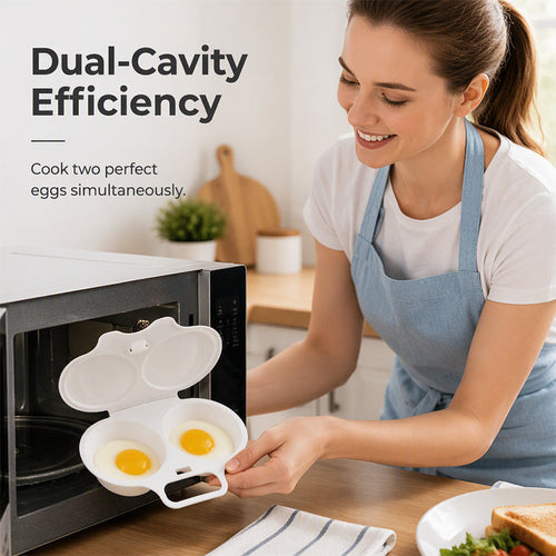 ⚡ 2026 BESTSELLER 🥳 Microwave Egg Poacher – Two-Egg Design, Non-Stick Surface & Easy to Clean. Uses Less Oil Than Frying – Stock Up & Save Today! 🏠