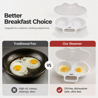 ⚡ 2026 BESTSELLER 🥳 Microwave Egg Poacher – Two-Egg Design, Non-Stick Surface & Easy to Clean. Uses Less Oil Than Frying – Stock Up & Save Today! 🏠