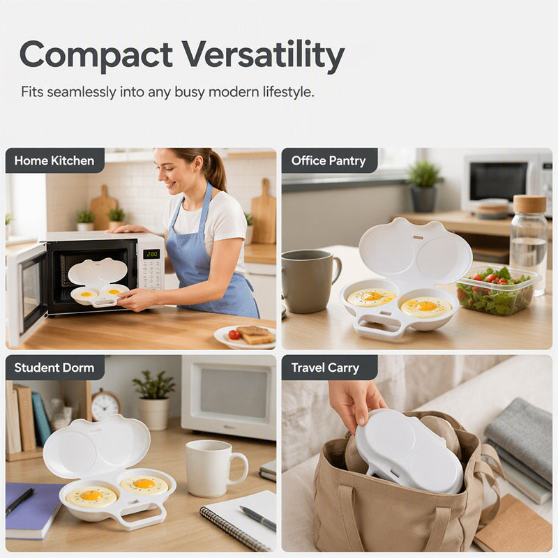 ⚡ 2026 BESTSELLER 🥳 Microwave Egg Poacher – Two-Egg Design, Non-Stick Surface & Easy to Clean. Uses Less Oil Than Frying – Stock Up & Save Today! 🏠