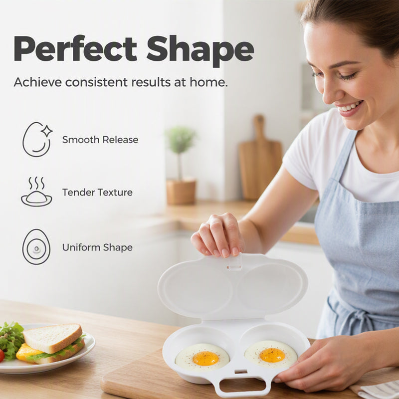⚡ 2026 BESTSELLER 🥳 Microwave Egg Poacher – Two-Egg Design, Non-Stick Surface & Easy to Clean. Uses Less Oil Than Frying – Stock Up & Save Today! 🏠