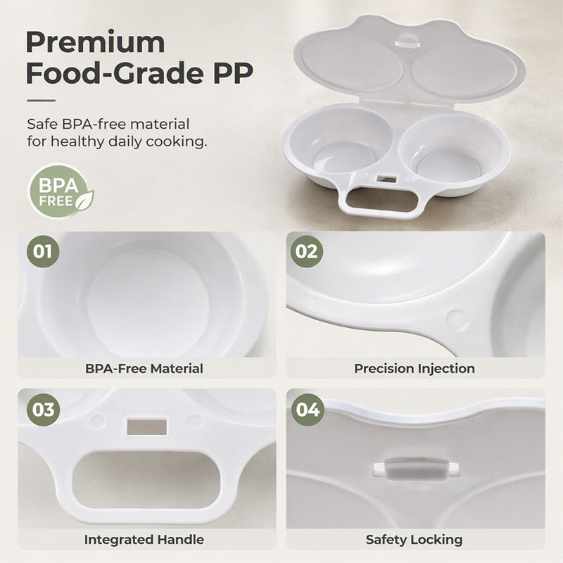 ⚡ 2026 BESTSELLER 🥳 Microwave Egg Poacher – Two-Egg Design, Non-Stick Surface & Easy to Clean. Uses Less Oil Than Frying – Stock Up & Save Today! 🏠