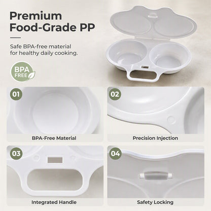 ⚡ 2026 BESTSELLER 🥳 Microwave Egg Poacher – Two-Egg Design, Non-Stick Surface & Easy to Clean. Uses Less Oil Than Frying – Stock Up & Save Today! 🏠